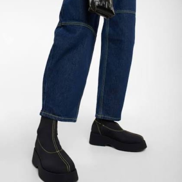 Black Ganni Platform Ankle Boot 7 - Picture 5 of 8